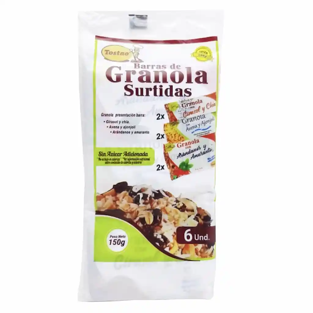 Tostao Snack Barra Granola Surtidas