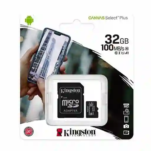 Kingston Memoria Micro SD de 32 Gigabytes Canvas Select Plus 
