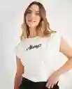 Camiseta Crudo Nevisca Claro Talla S 409F014 Esprit