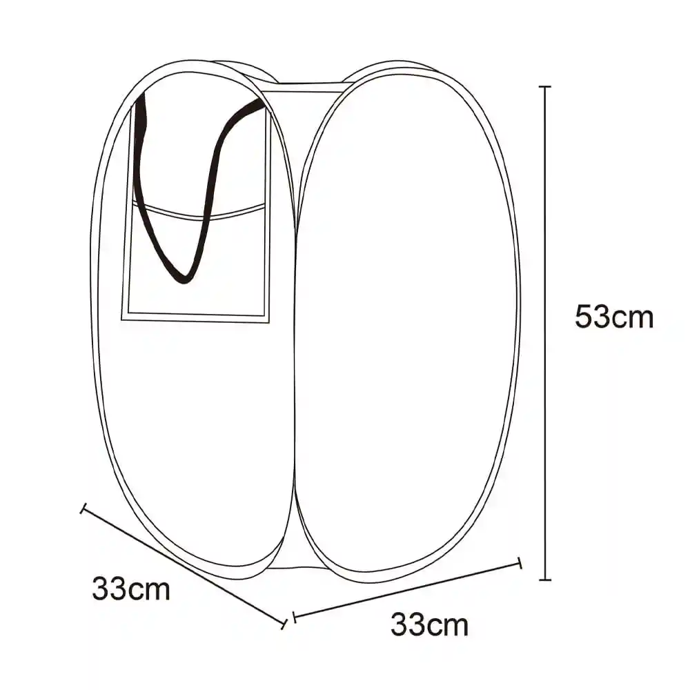 Hamper Plegable Malla Con Asas 53 X 33 X 33 Cm