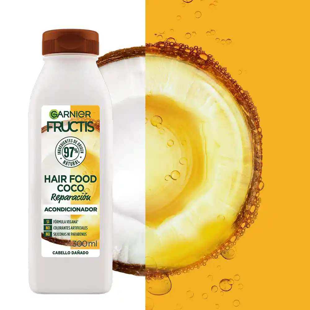 Acondicionador Hair Foof Garnier Coco Reparación 300 mL