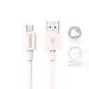 Miniso Cable de Datos Android Tpe Flexible 2.4A 1 m Mediano Rosa