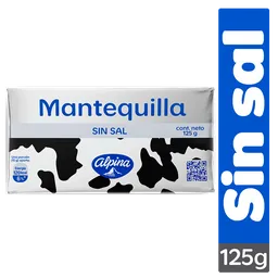 Mantequilla Alpina Sin Sal 125 g