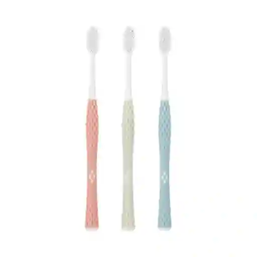 Miniso Cepillo Dental Cerdas Suaves Blanco/Rosa/Celeste