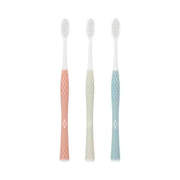 Miniso Cepillo Dental Cerdas Suaves Blanco/Rosa/Celeste