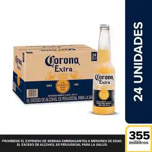 Corona Cerveza Extra 24 Pack Botella