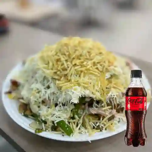Combo Salchipapa Máxima + Coca Cola Sin Azúcar 400 ml