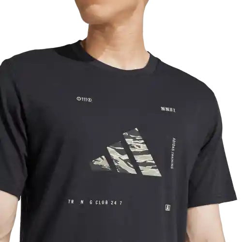 Adidas Camiseta Logo Manga Corta Entrenamiento Hombre Negro T S