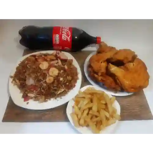 1 Pollo ,papa a la Francesa y 1 Gaseosa