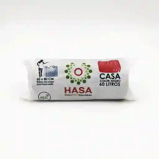 Bolsa Biodegradable Hasa Negra 60 Rollo 20 Unidades
