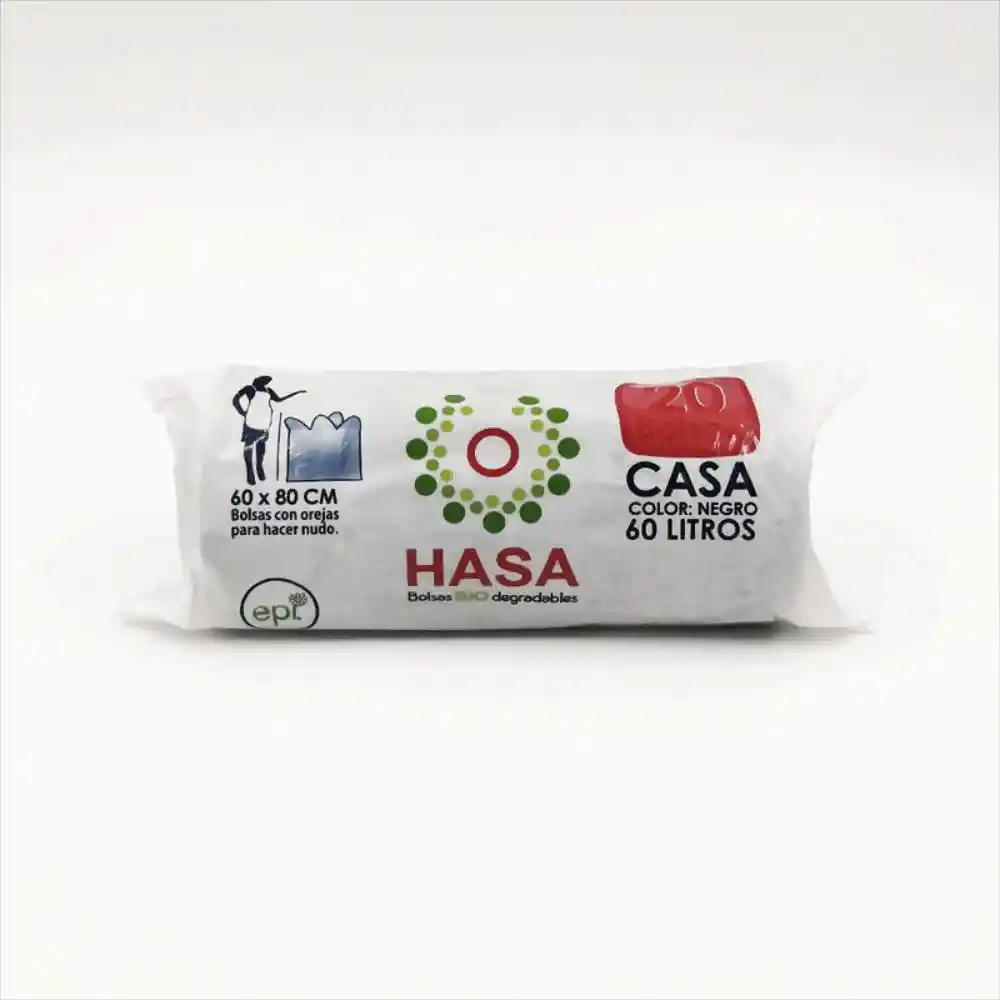 Bolsa Biodegradable Hasa Negra 60 Rollo 20 Unidades