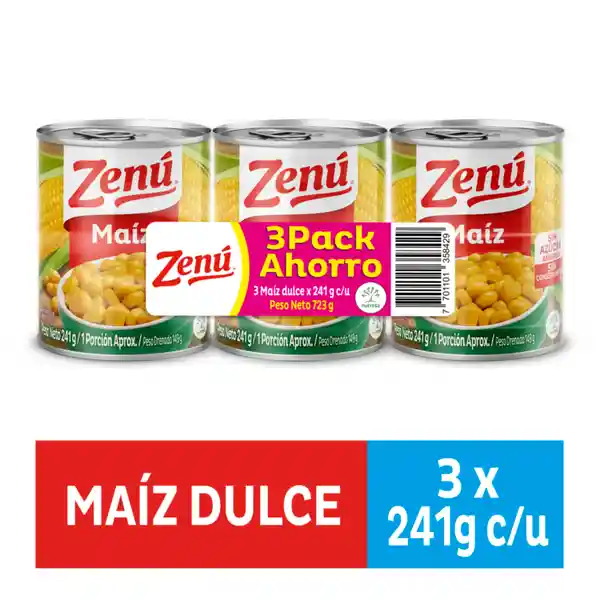 Zenú Maíz Dulce sin Azúcar Añadido