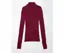 Suéter Mujer Tejido Vinotinto Talla Large American Eagle