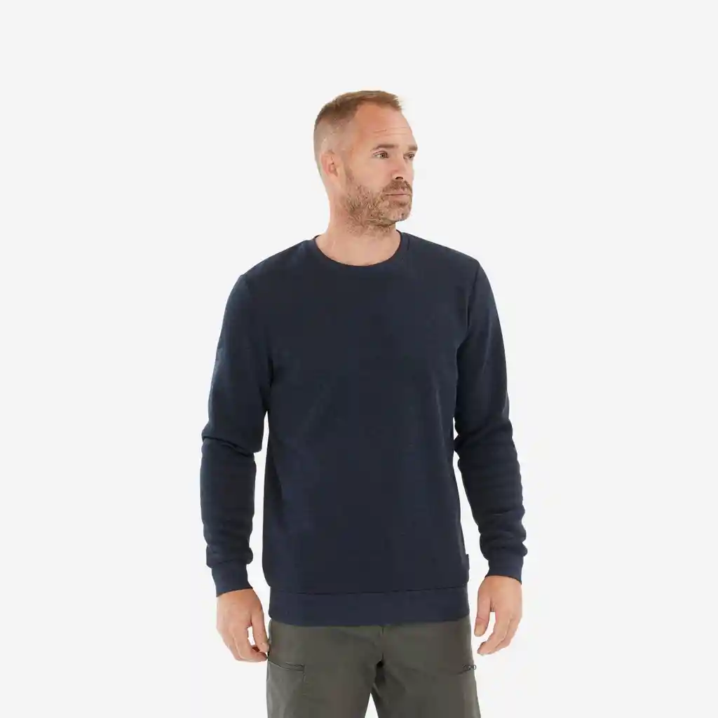Saco Térmico Cuello Redondo de Senderismo Para Hombre Quechua Nh150 Azul
