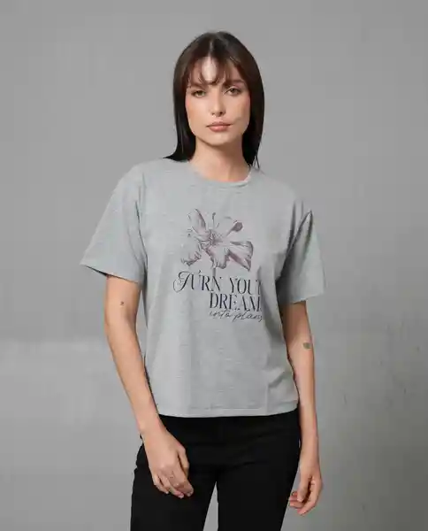 Camiseta Mujer Gris Talla L 209G121_GRI164702 Rifle