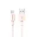 Miniso Cable de Datos Android Tpe Flexible 2.4A 1 m Mediano Rosa