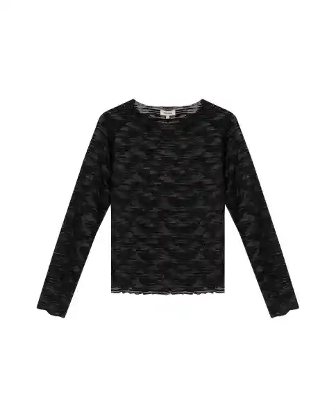 Camiseta Long Top Negro Sombrío Ultraoscuro T. XS Chevignon