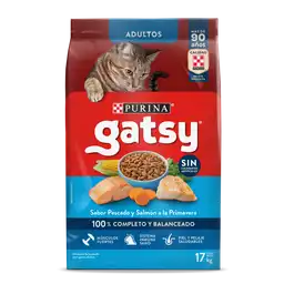 Comida para Gatos Purina Gatsy pescado y salmón 17kg
