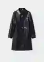 Gabardina Trench Polanapu Negro Talla S Mujer Mango