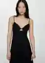 Vestido Valen Negro Talla Xl Mujer Mango