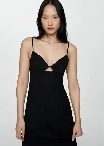 Vestido Valen Negro Talla Xl Mujer Mango