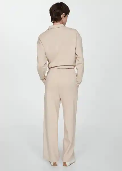 Pantalón Nique Beige Talla L Mujer Mango