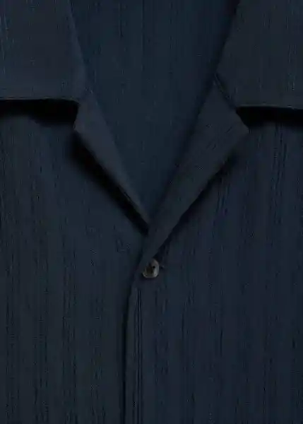 Camisa Pireos Navy Talla L Hombre Mango