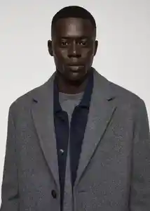Abrigo Haki Gris Claro Vigoré Talla M Hombre Mango