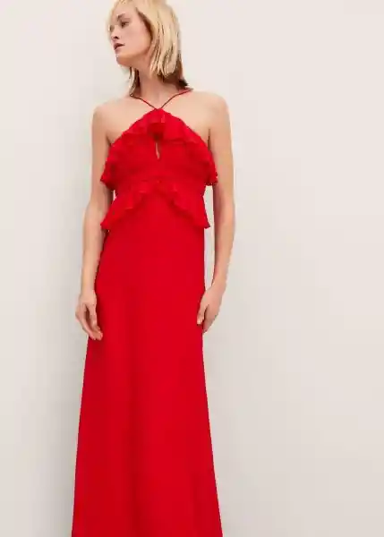 Vestido Turin Rojo Talla S Mujer Mango