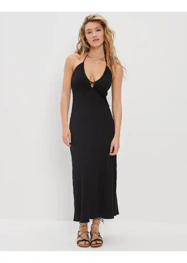 Vestido Mujer Negro Talla LARGE 400387137564 American Eagle