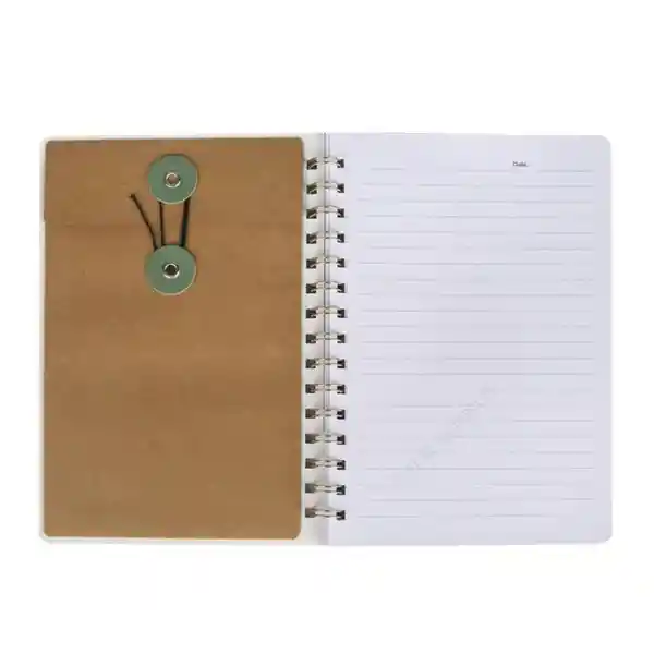 Cuaderno Argollado A5 de la Serie Verde Menta 80 Hojas Miniso