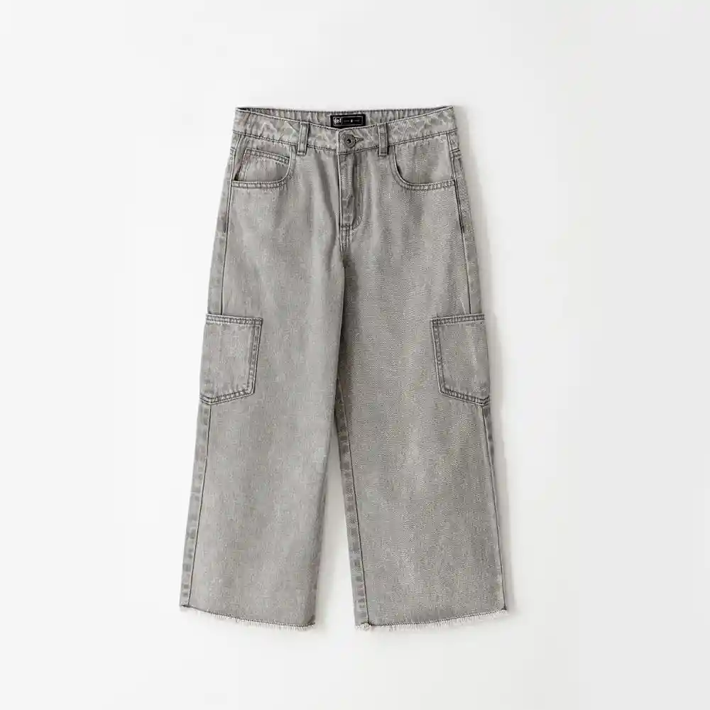 Pantalón Cargo Tiro Medio Ajustable Kids Femenino Lede Gef