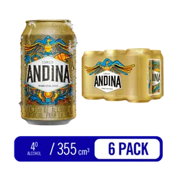 Andina Cerveza Rubia en Lata 