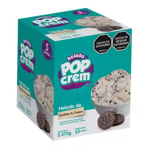 Pop Crem Helado de Cookies & Cream