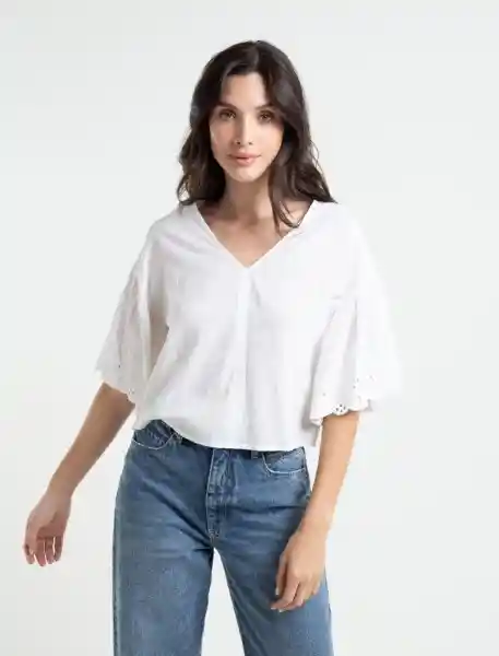  Camisa Cielo Crudo Puro Claro Mujer Talla S Naf-Naf 