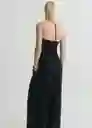 Top Sage Negro Talla S Mujer Mango
