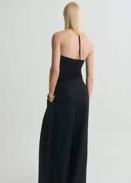 Top Sage Negro Talla S Mujer Mango