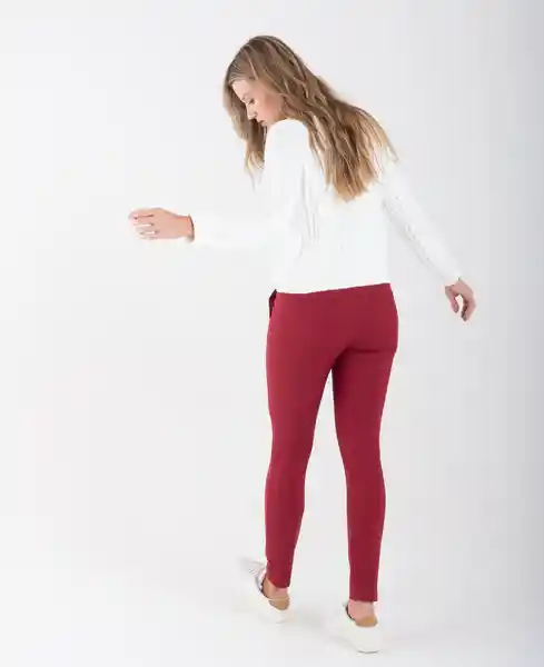 Pantalón Paris Rojo Syrah Ultra Oscuro Talla 12 Mujer Naf Naf