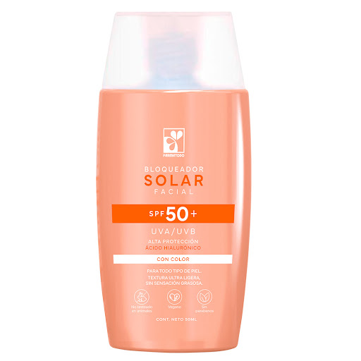 Bloqueador Solar Facialfarmatodo Spf 50+ Con Color Acido Hialuronico