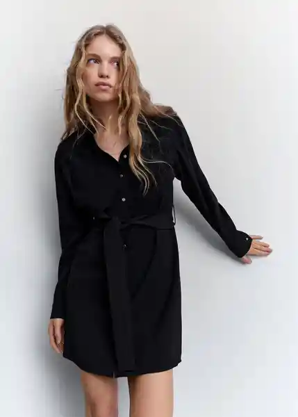 Vestido Jalisco Negro Talla 18 Mujer Mango