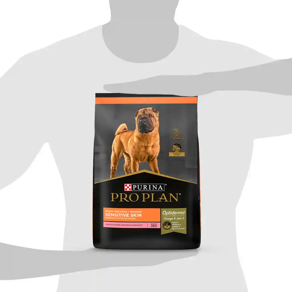 Comida para perros adultos piel sensible razas medianas y grandes Purina Pro Plan x 3 kg