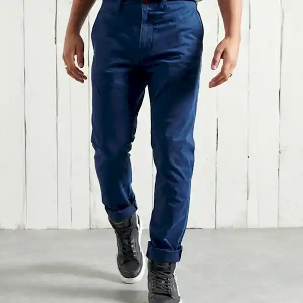 Superdry Pantalón Para Hombre Core Slim Chino Azul Talla 33