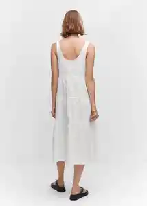 Vestido Bambú Blanco Talla L Mujer Mango