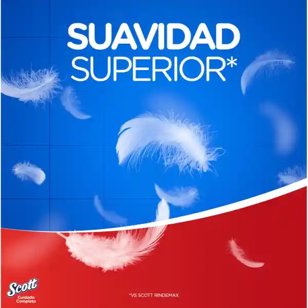 Papel Higiénico Scott Cuidado Completo 30 Metros 12 Rollos
