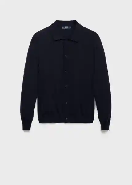 Camisa Willyo Navy Talla L Hombre Mango