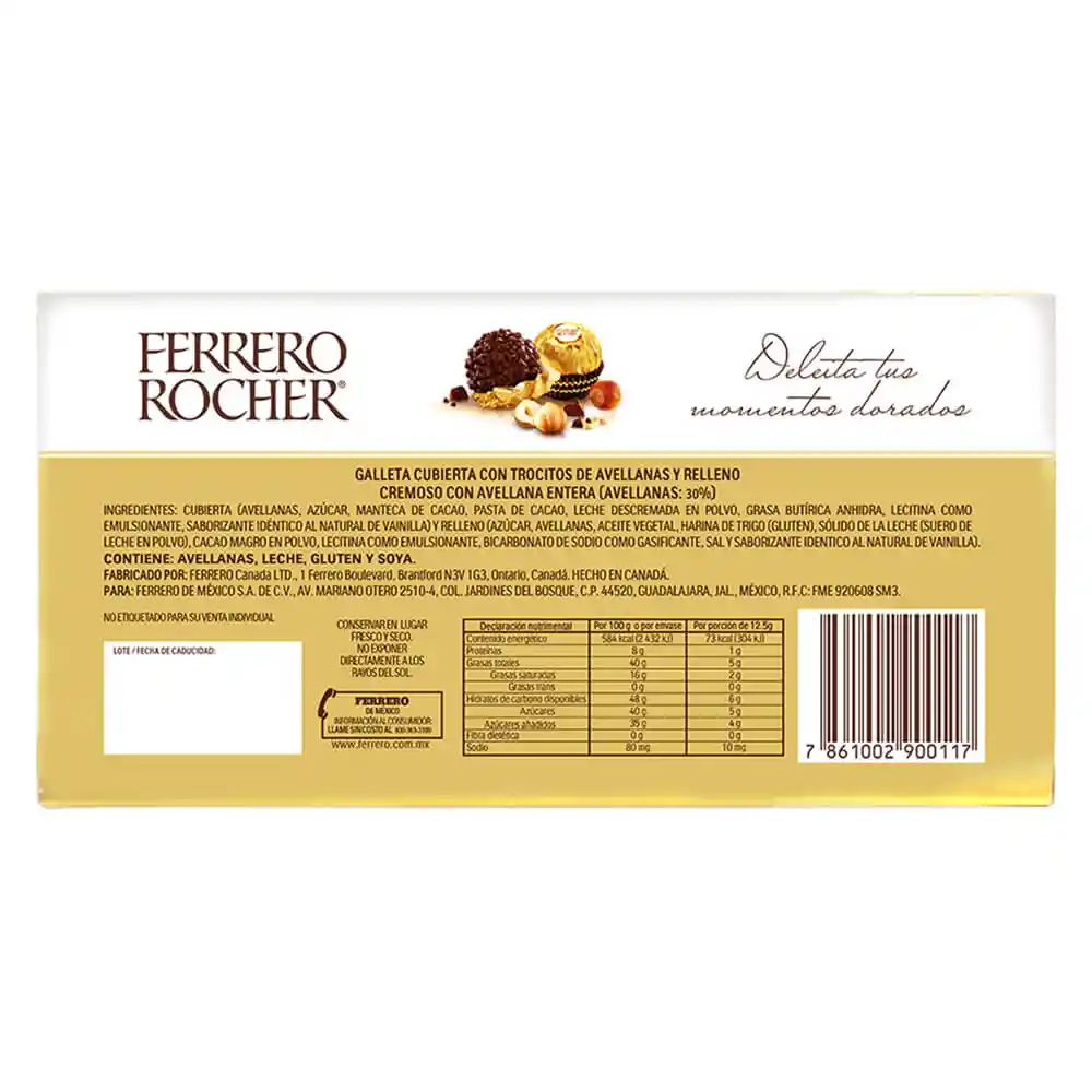 Ferrero Rocher Bombón de Chocolate y Avellana