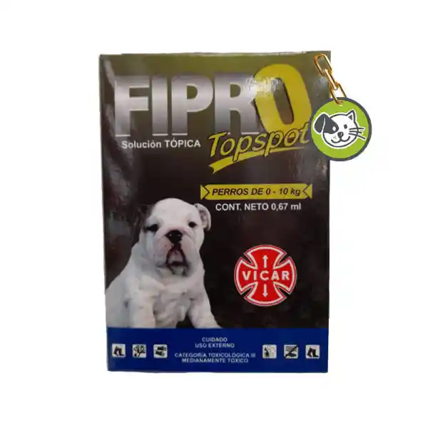 Fipro Solución Tópica Topspot para Perro 1 Kg a 10 Kg