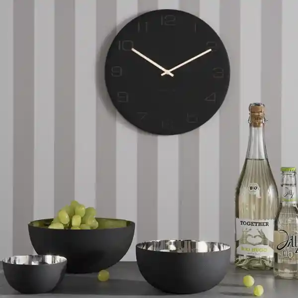 Inkanta Reloj de Pared Hierro Negro