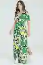 Vestido Flowy Color Verde Pasto Talla M Ragged
