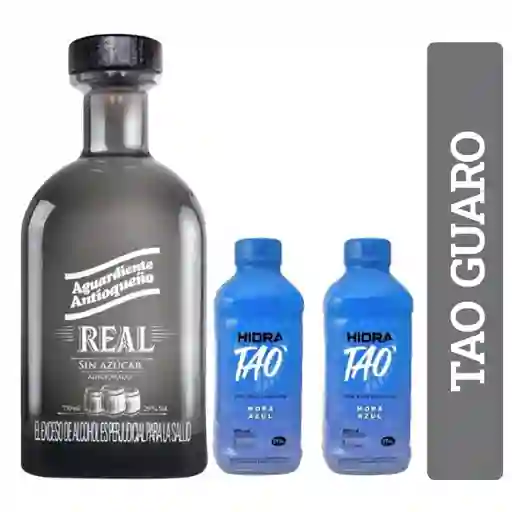 Combo Aguardiente Real + Hidra Tao Mora Azul